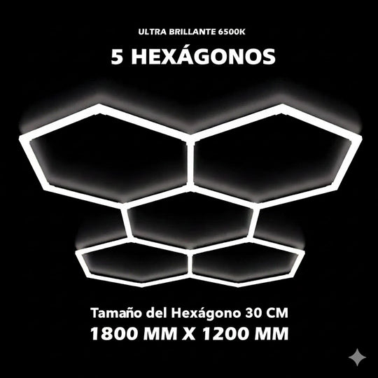 Luces hexagonales - Sistema LED de 5 rejillas