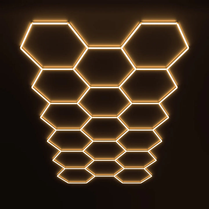 Luces hexagonales: sistema LED grande de 17 rejillas