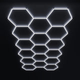 Luces hexagonales: sistema LED grande de 17 rejillas