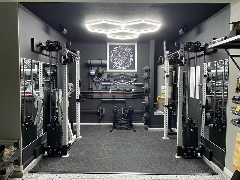 Instalación de luces hexagonales