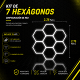 Kit de 7 Hexágonos forma clúster Tamaño armado (2.50 metros de largo x 2.40 Metro de ancho)