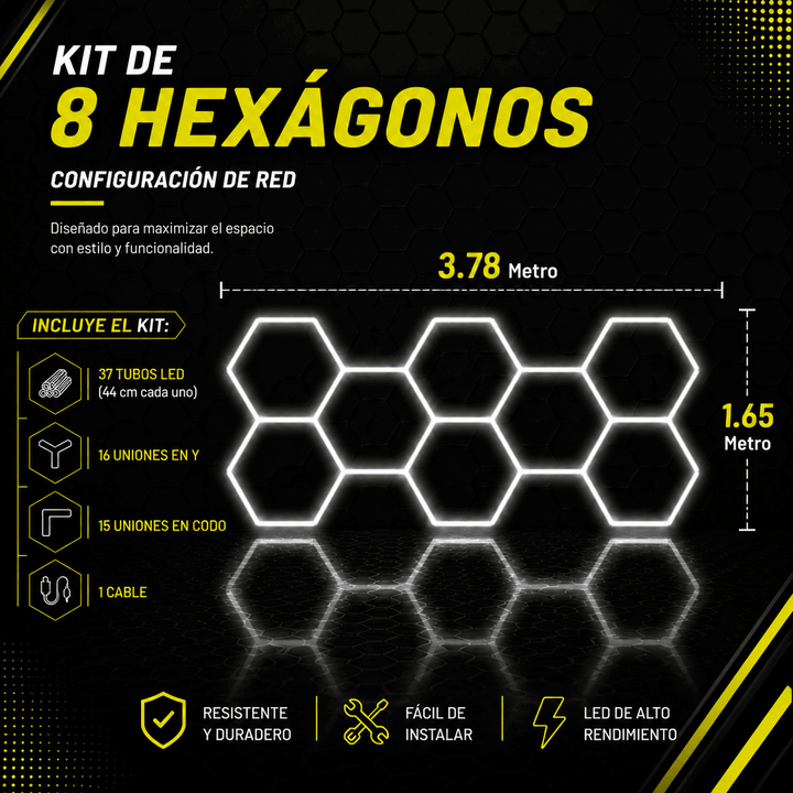 Kit de 8 Hexágonos 3.78 metros de largo x 1.65 Metro de ancho