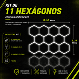 Kit de 11 Hexágonos en tubos led de 44Cm Tamaño armado (3.27 metros de largo x 2.23 Metro de ancho)