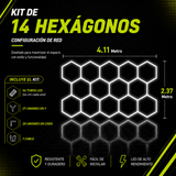 Kit de 14 Hexágonos en tubos led de 44Cm Tamaño armado (4.08 metros de largo x 2.37 Metro de ancho)