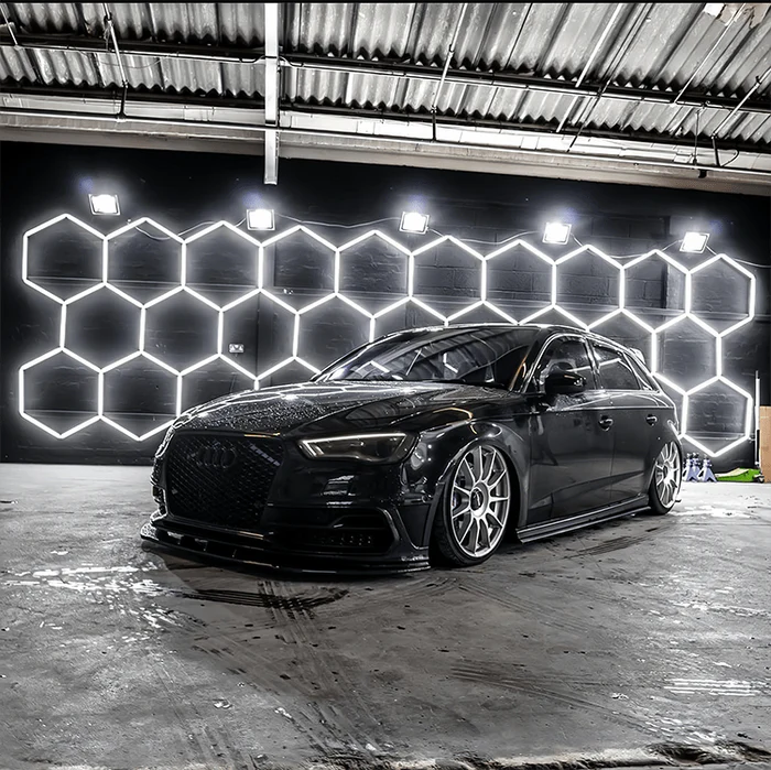 Kit de 17 Hexágonos en tubos led de 44Cm Tamaño armado (6.17 metros de largo x 3.00 Metro de ancho)