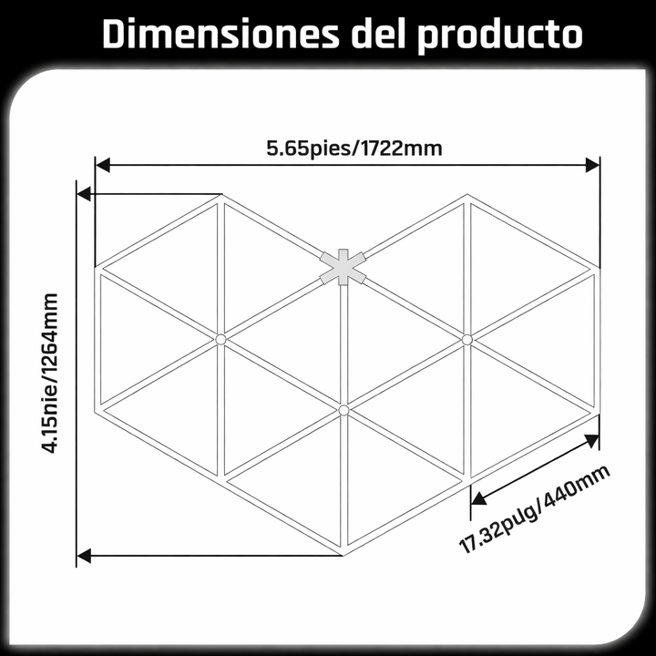 Panel de Iluminación GeoHex Corazón