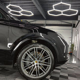 Kit de 3 Hexagonos en tubos led de 44cm forma apilado, tamaño armado (1.69 Metros de ancho x 1.68 Metros de largo)