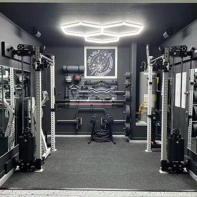 Instalación de luces hexagonales