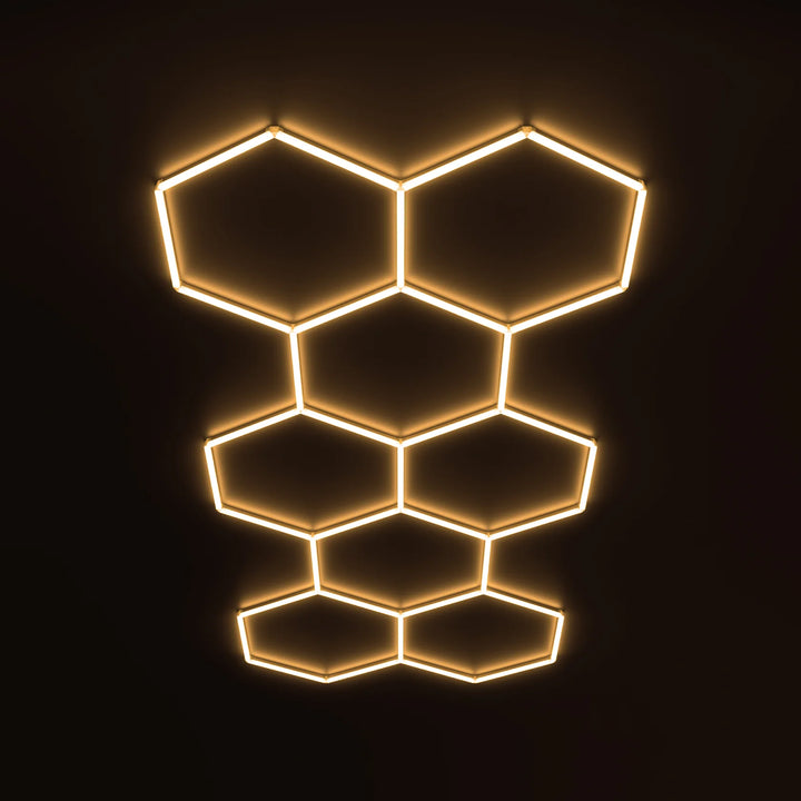 Luces hexagonales - Sistema LED de rejilla larga de 11 luces