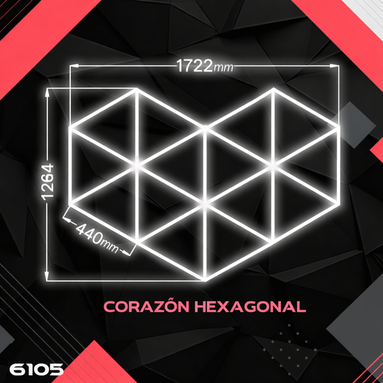 Panel de Iluminación GeoHex Corazón