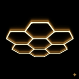 Luces hexagonales - Sistema LED de 7 círculos de cuadrícula