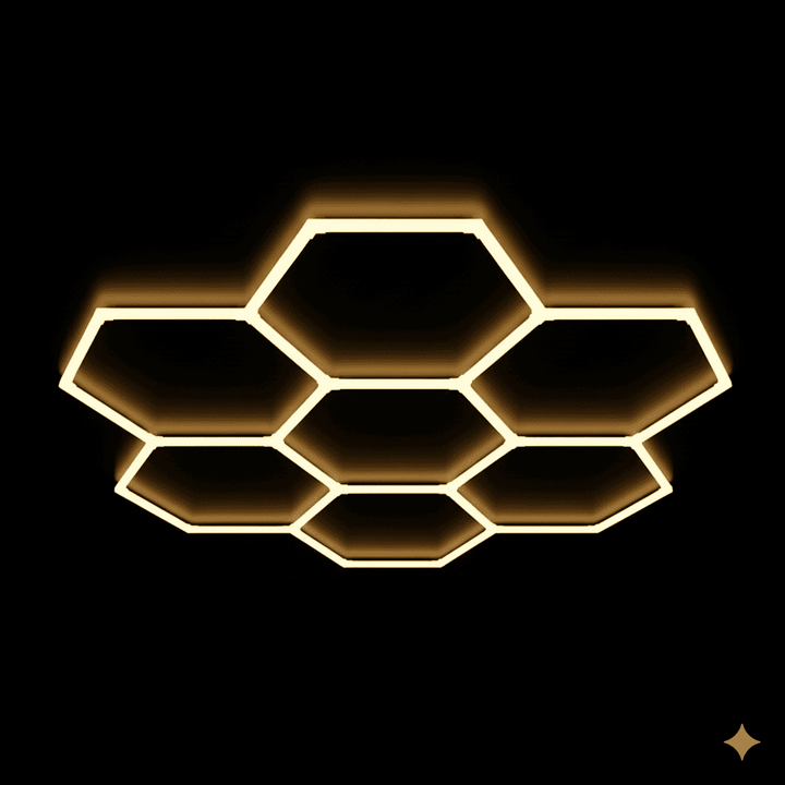 Luces hexagonales - Sistema LED de 7 círculos de cuadrícula