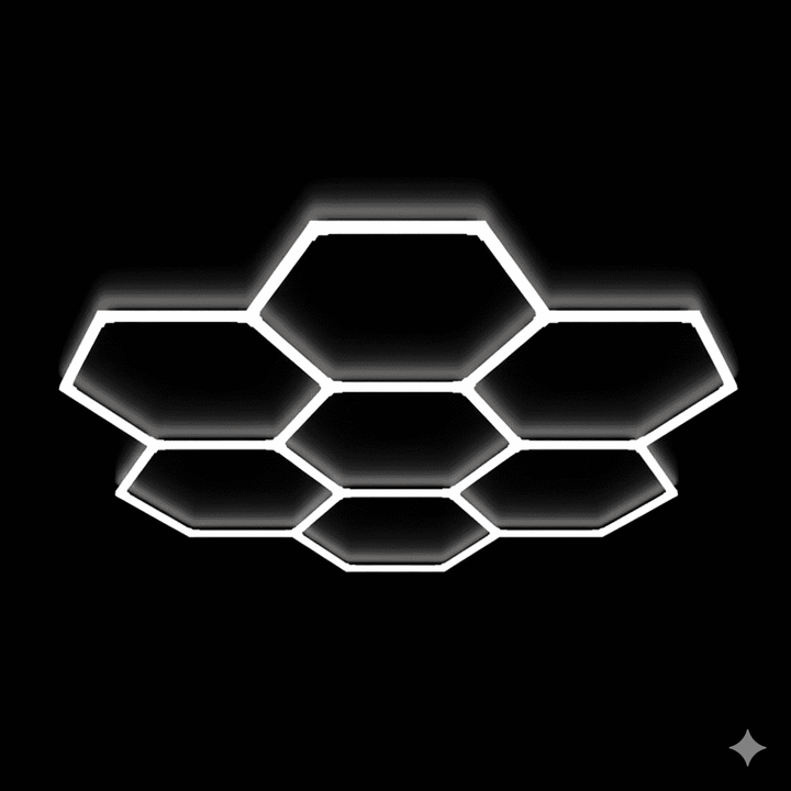 Luces hexagonales - Sistema LED de 7 círculos de cuadrícula