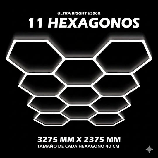 Luces hexagonales - Sistema LED de 11 cuadrículas