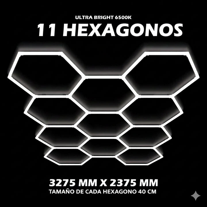 Luces hexagonales - Sistema LED de 11 cuadrículas