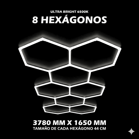 Luces hexagonales - Sistema LED de 8 rejillas largas
