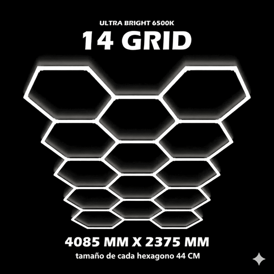 Luces hexagonales - Sistema LED de 14 rejillas