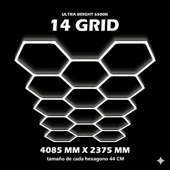 Luces hexagonales - Sistema LED de 14 rejillas