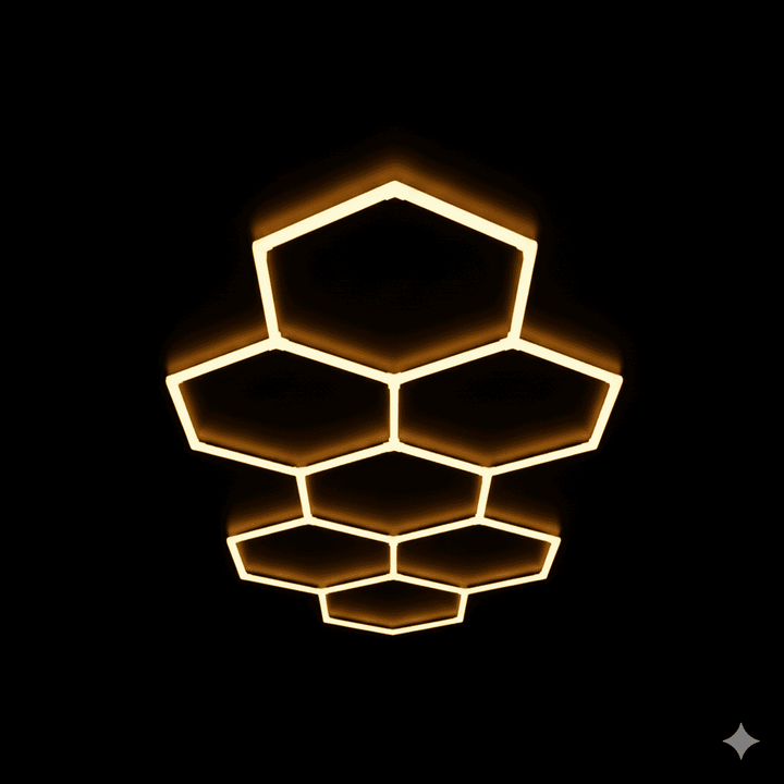 Luces hexagonales - Sistema LED de 7 cuadrículas