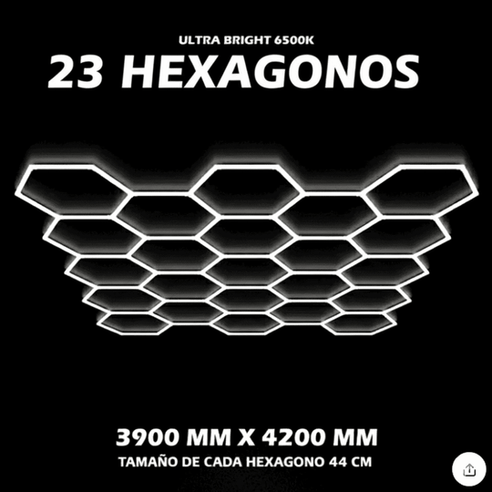 Luces hexagonales - Sistema LED de 23 cuadrículas