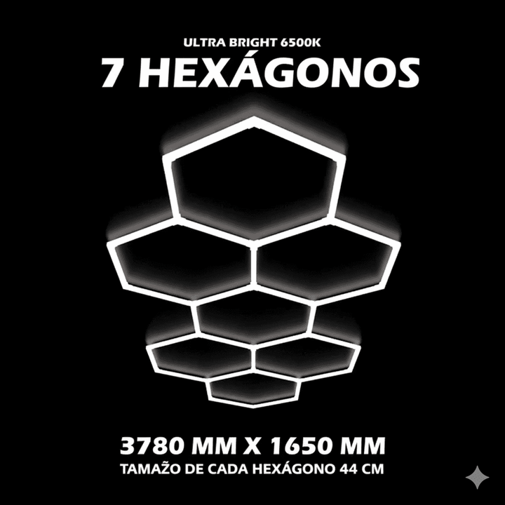 Luces hexagonales - Sistema LED de 7 cuadrículas