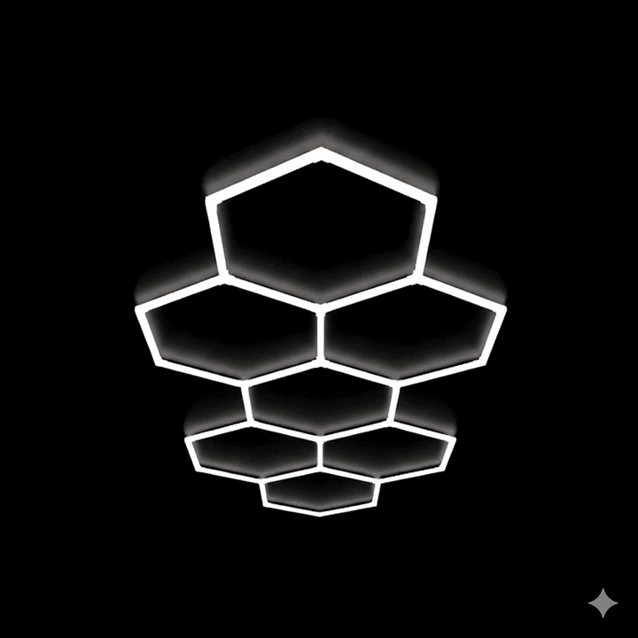 Luces hexagonales - Sistema LED de 7 cuadrículas