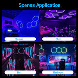 Kit RGB 5 Hexágonos 44cm