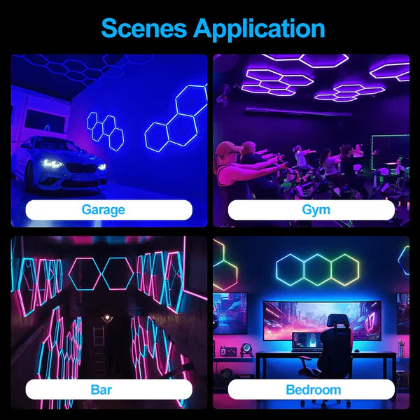 Kit RGB 5 Hexágonos 44cm