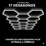 Luces hexagonales: sistema LED grande de 17 rejillas
