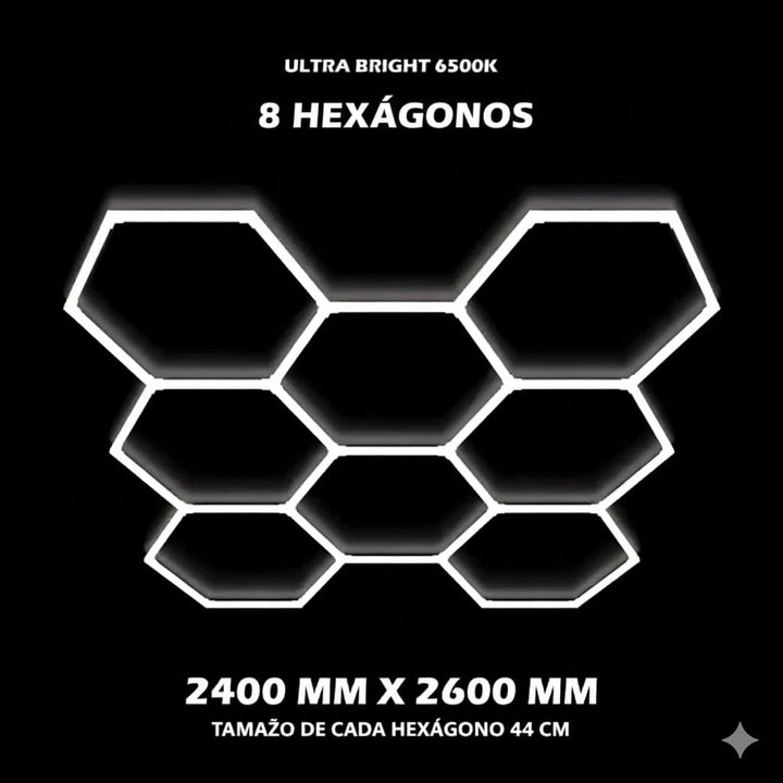 Luces hexagonales - Sistema LED de 8 cuadrículas